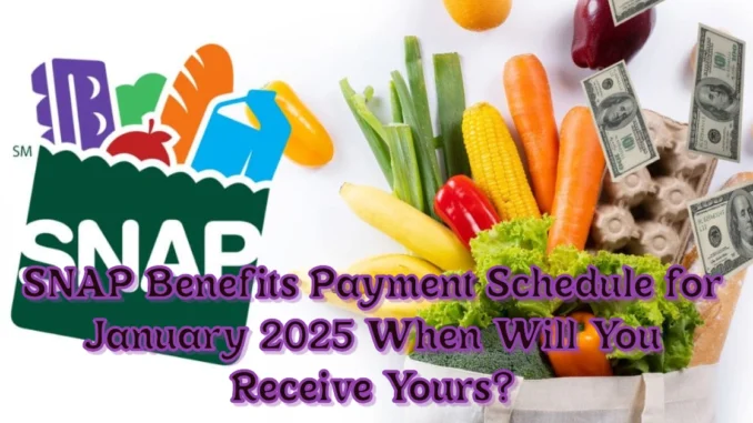 SNAP Benefits Payment Schedule for January 2025 When Will You Receive Yours?